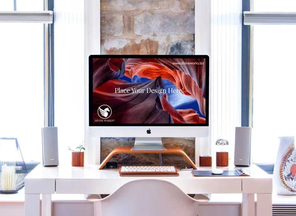 iMac Screen Mockup PSD
