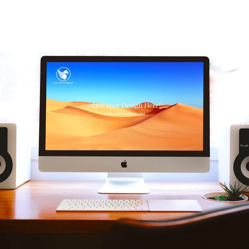 iMac Screen PSD Mockup