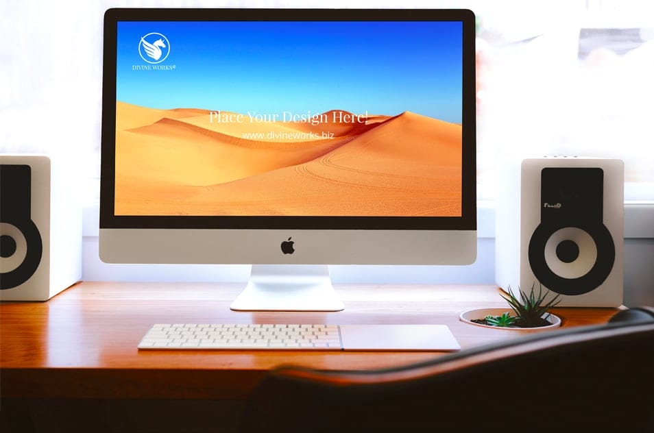 iMac Screen PSD Mockup