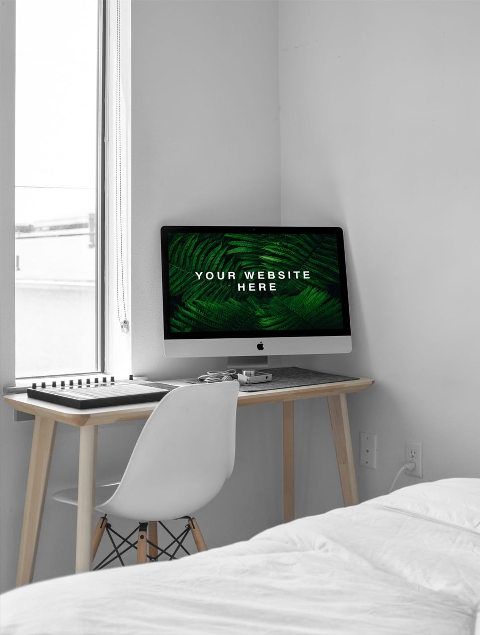iMac in Room PSD Mockup