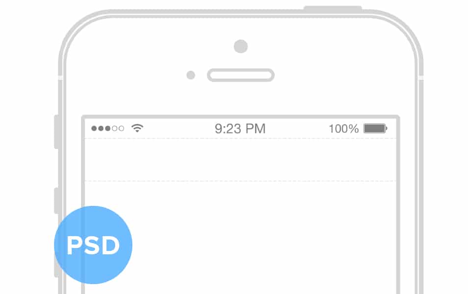 iPhone 5S Wireframe Mockup