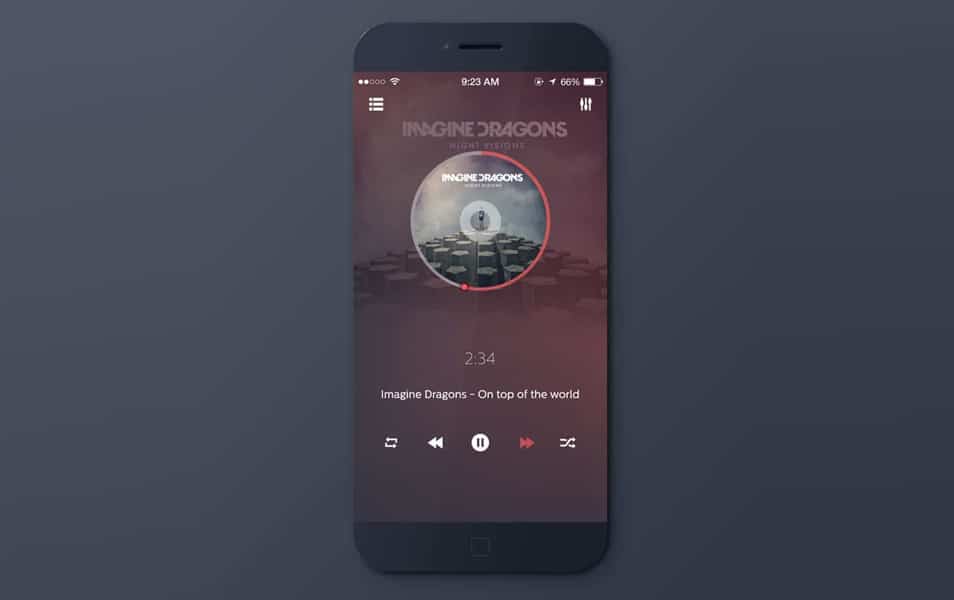 iPhone 6 Music Player App