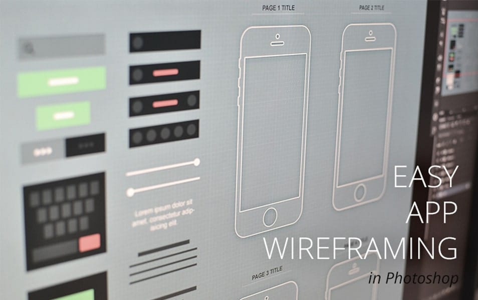 iPhone App Wireframe Mockup PSD