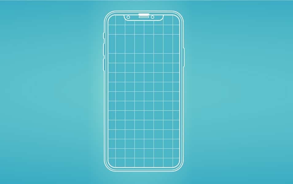 iPhone X Wireframes PSD Template
