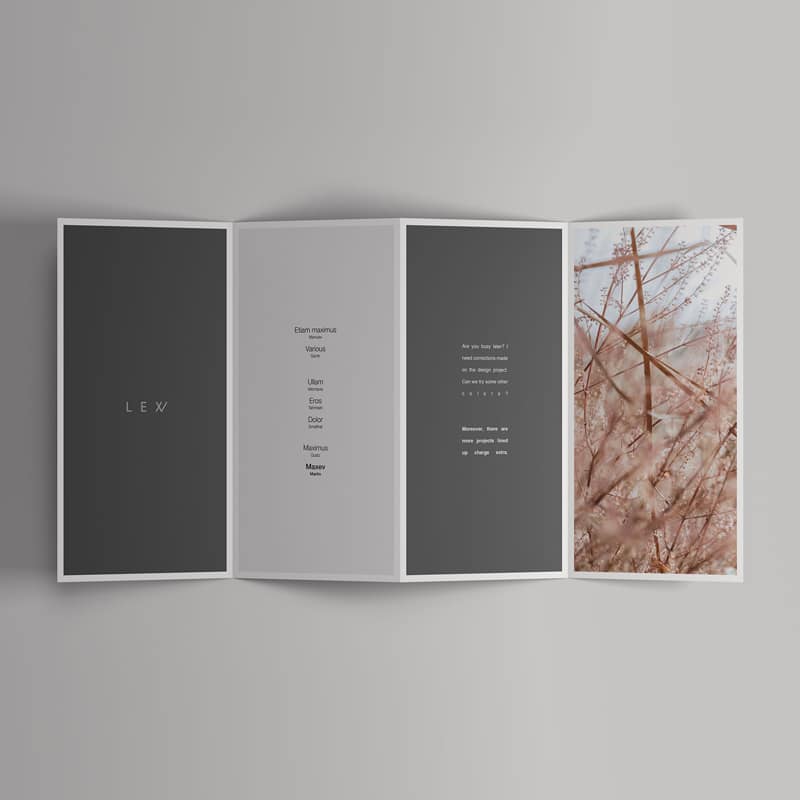 4-Fold Open Brochure Mockup