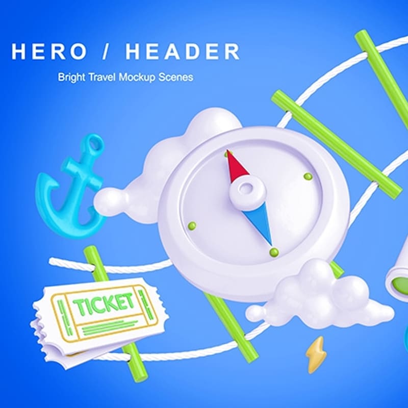 Bright Travel Mockup Scenes
