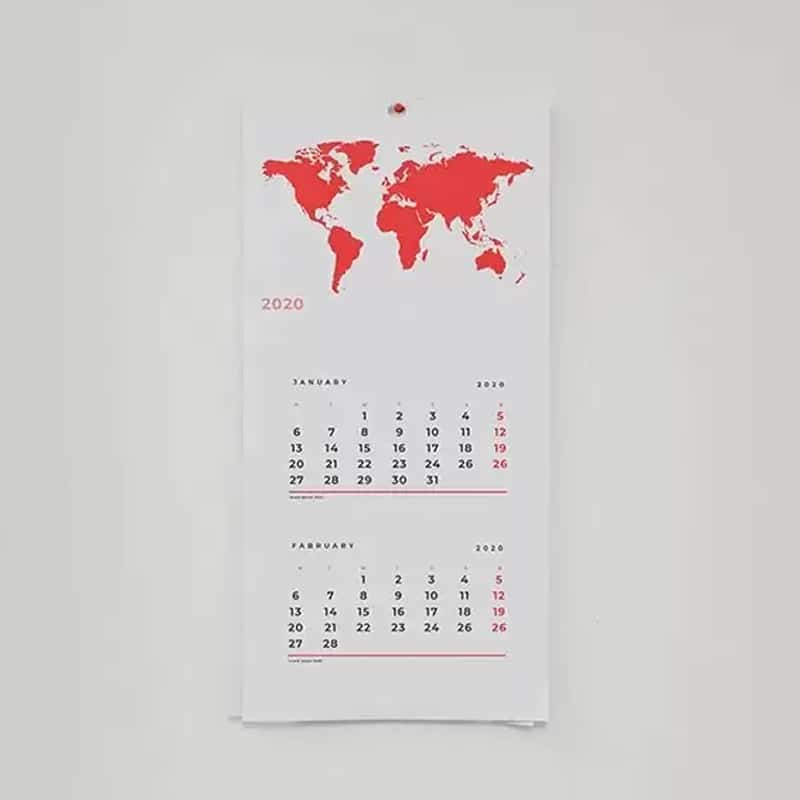 Calendar Wall Mockup