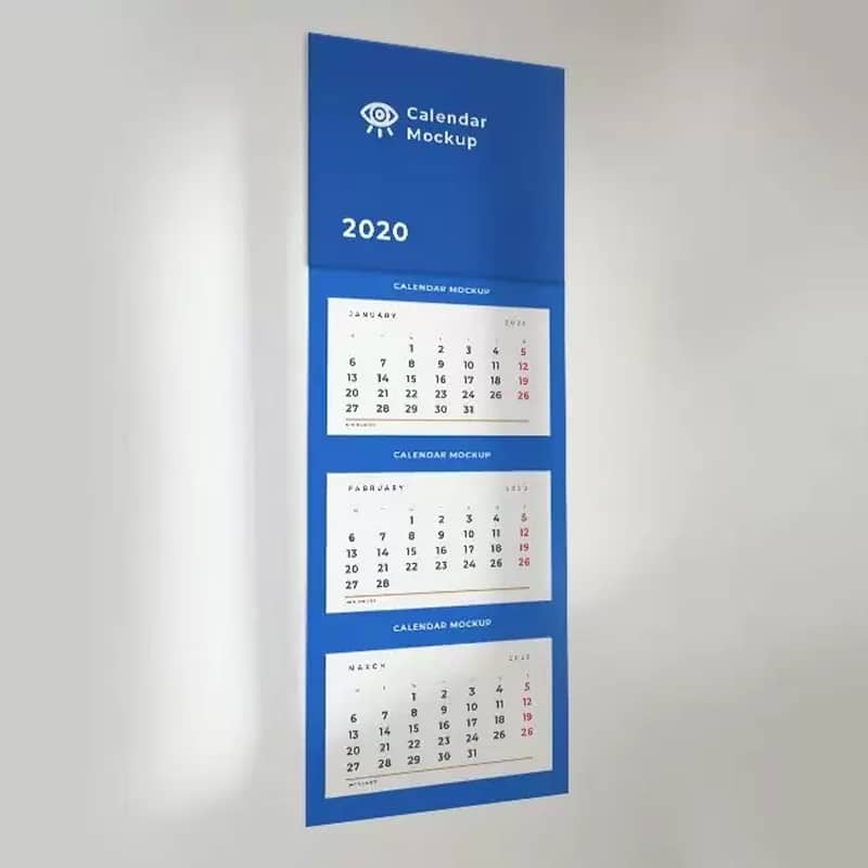 Calendar Wall Mockup
