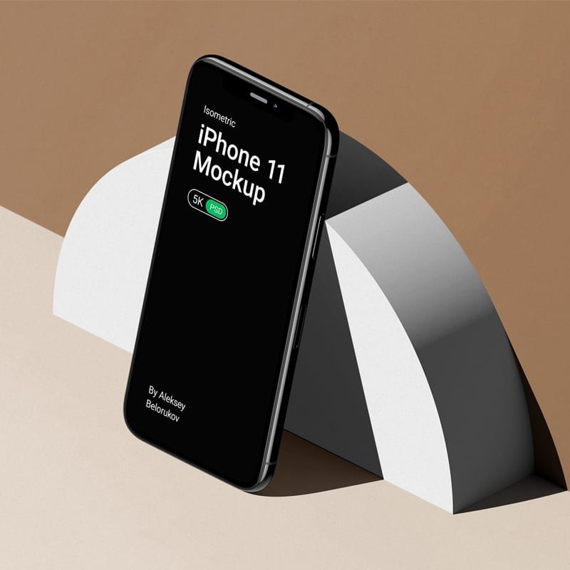 Clear Scene With iPhone 11 Pro Mockup