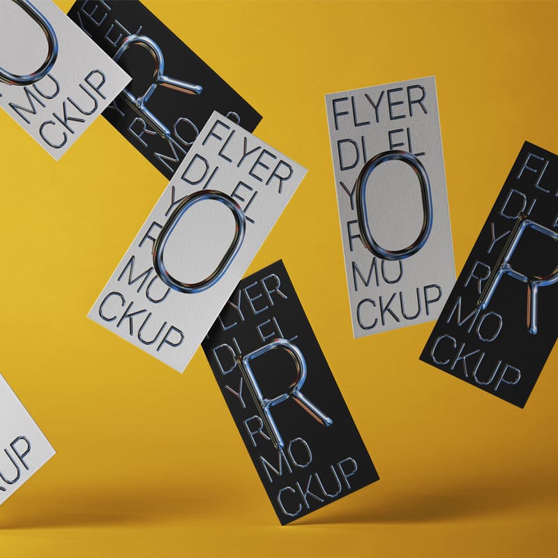 Flying PSD DL Flyer Mockup