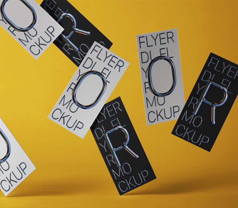 Flying PSD DL Flyer Mockup