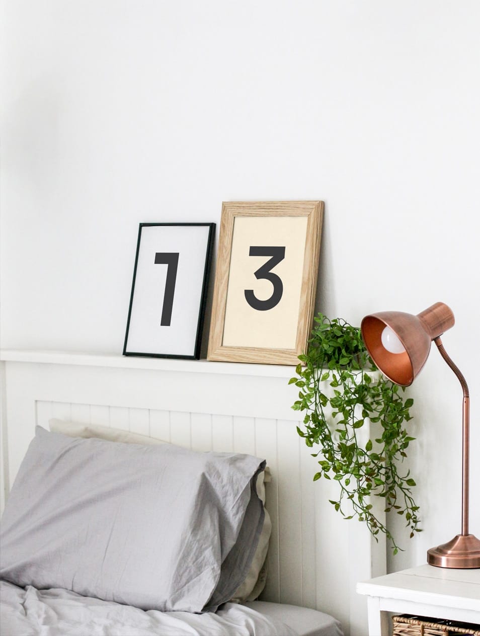 Frames in Bedroom Mockup