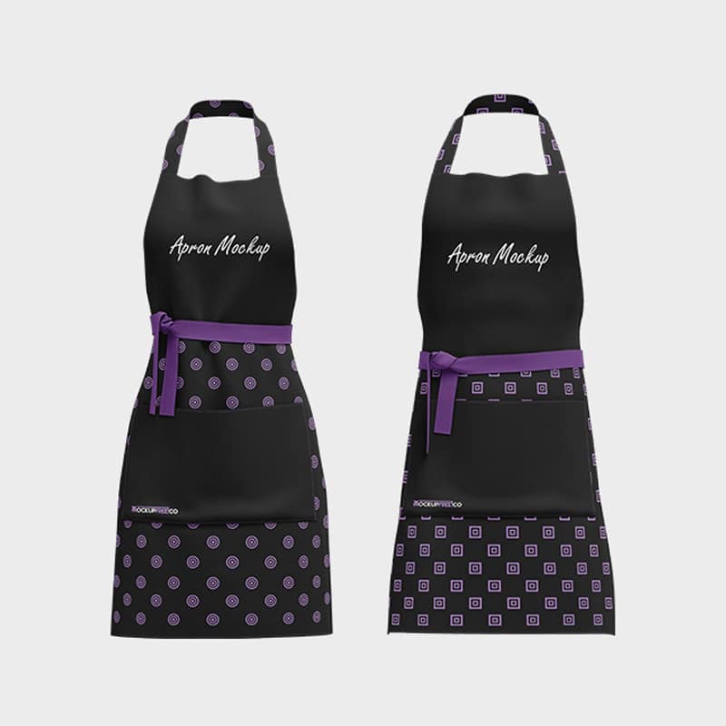 Free Aprons Set Mockup in PSD