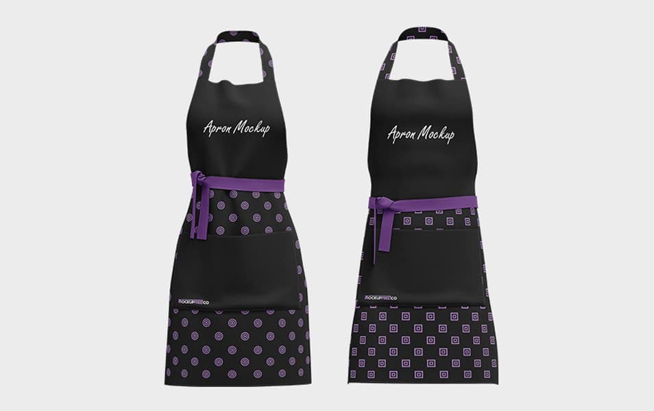 Free Aprons Set Mockup in PSD