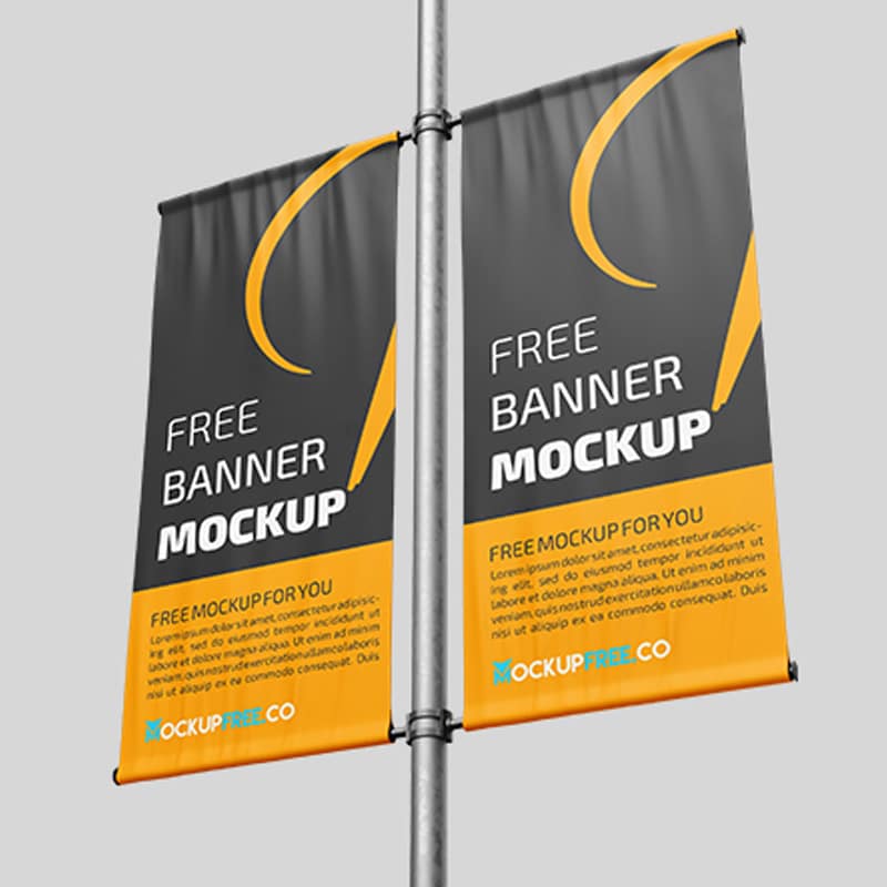 Free Banner Mockup in PSD