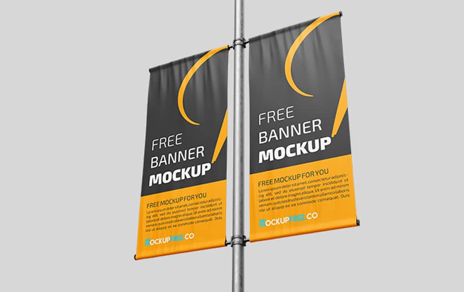 Free Banner Mockup in PSD