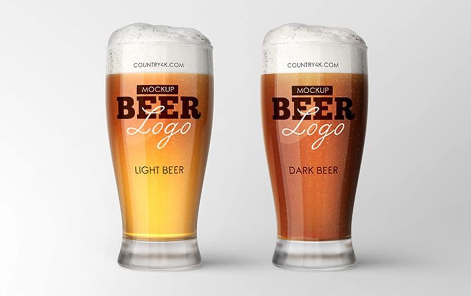 Free Beer Glass Mockup
