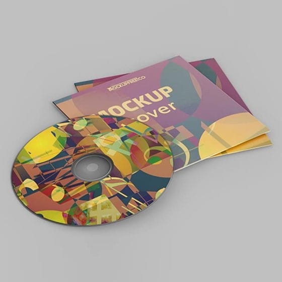 Free CD Cover PSD Mockup