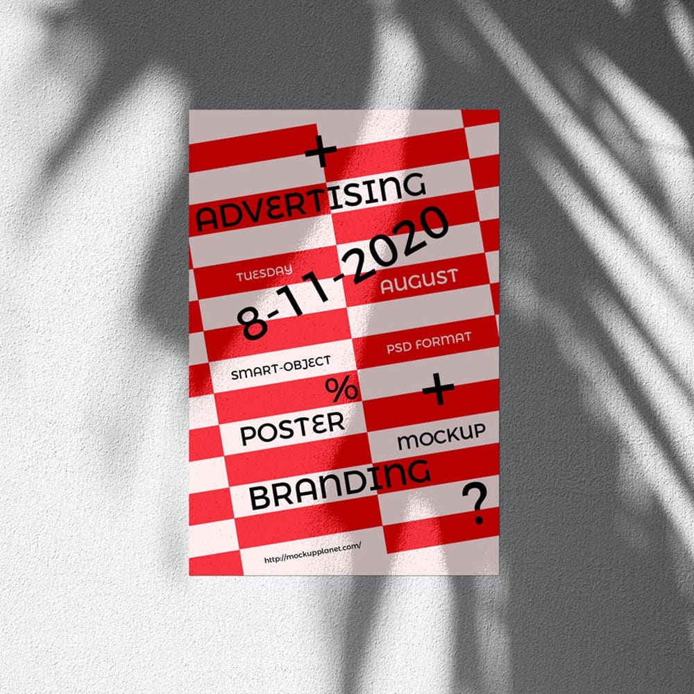 Free Cement Wall Poster Mockup Design