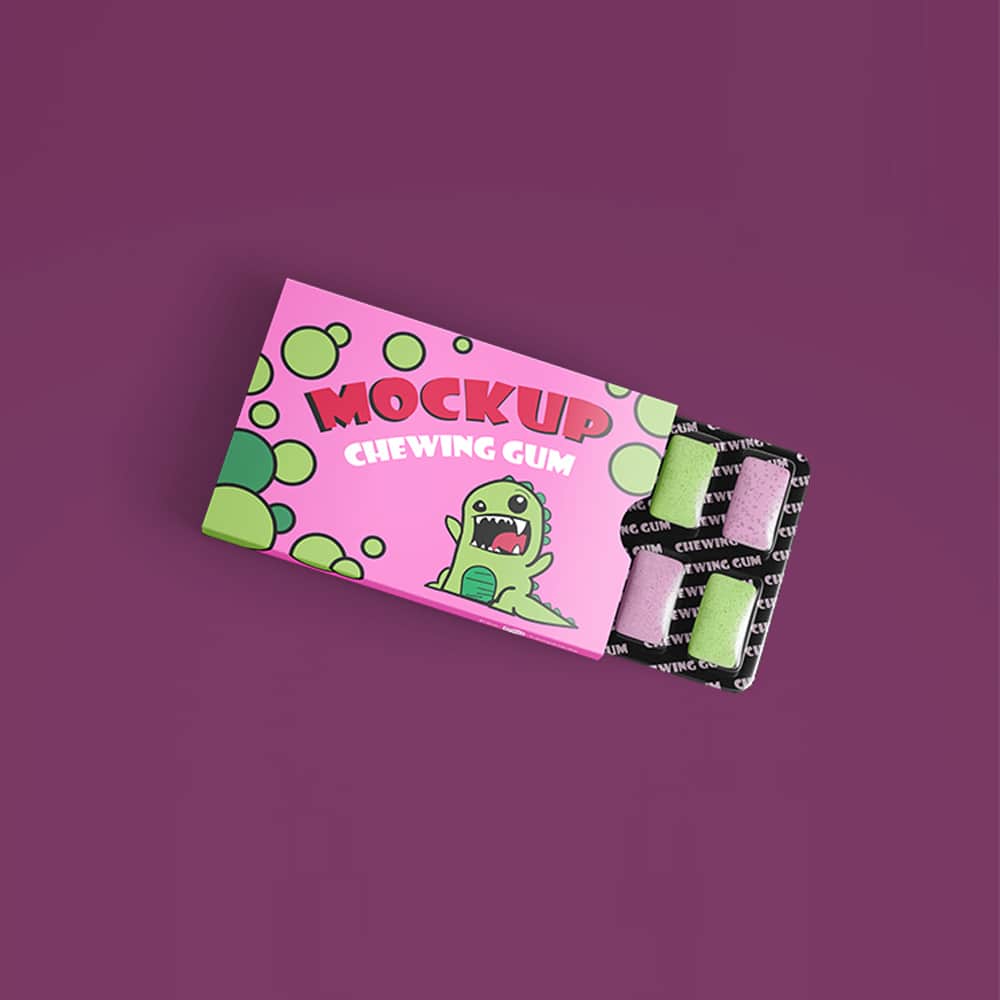 Free Chewing Gum Mockup Templates in PSD
