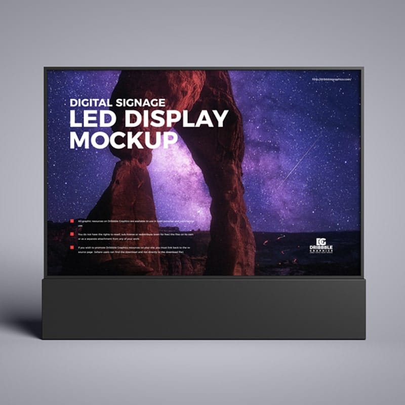 Free Digital Signage LED Display Mockup