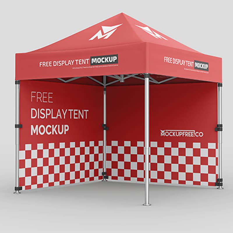Free Display Tent Mockup in PSD