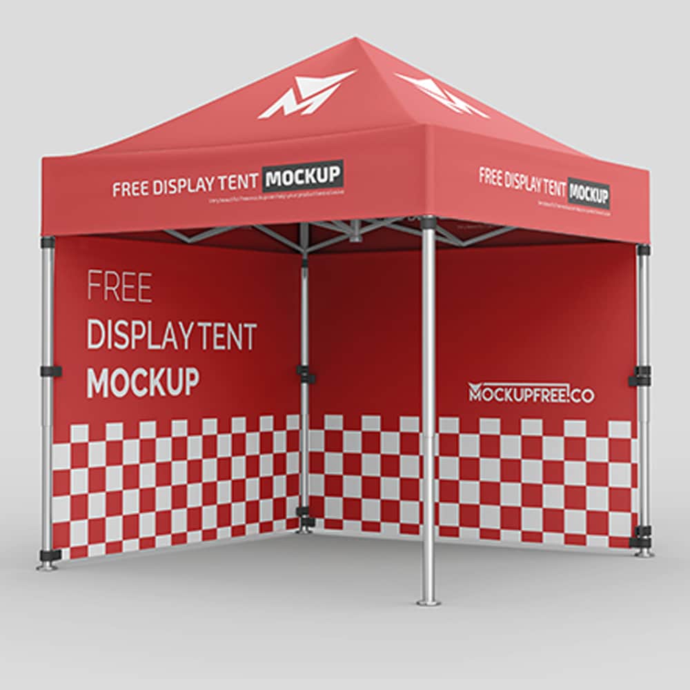 Free Display Tent Mockup in PSD