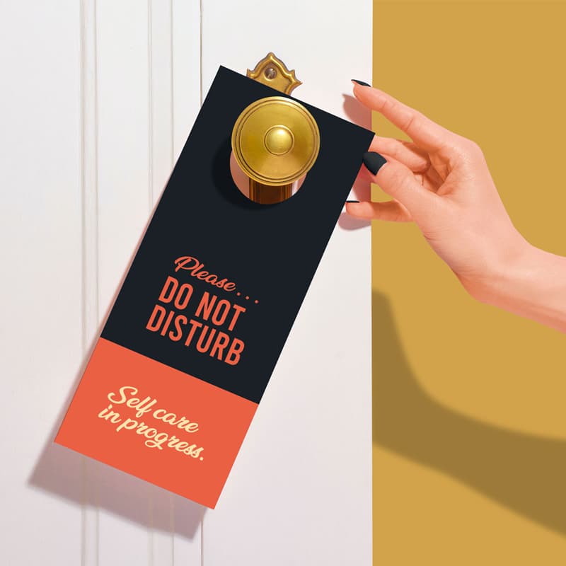 Free Door Hanger Mockup PSD