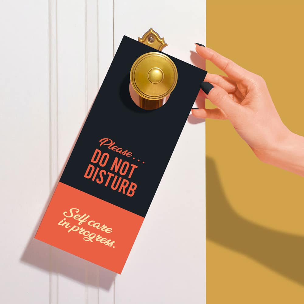 Free Door Hanger Mockup PSD
