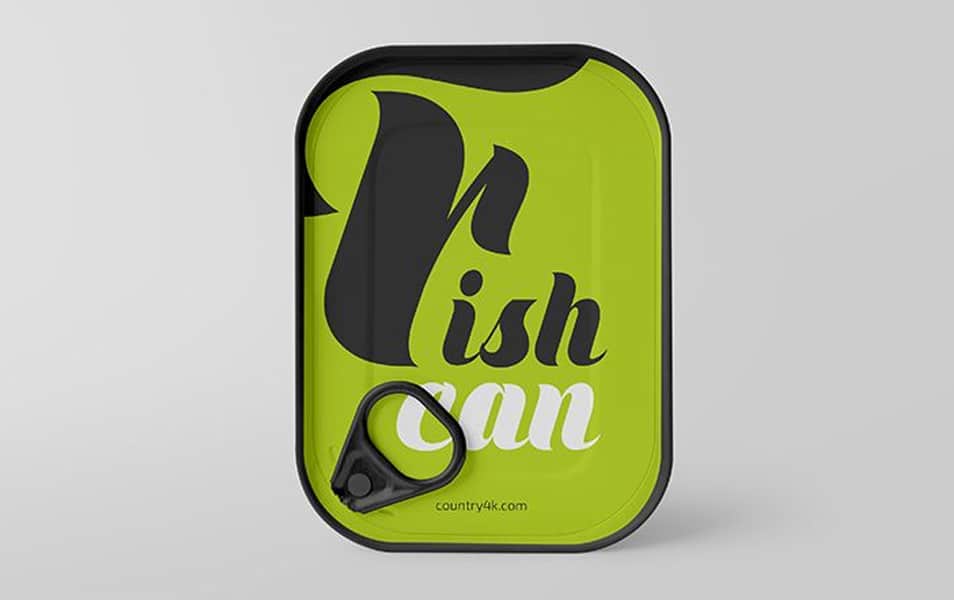 Free Fish Can Mockup