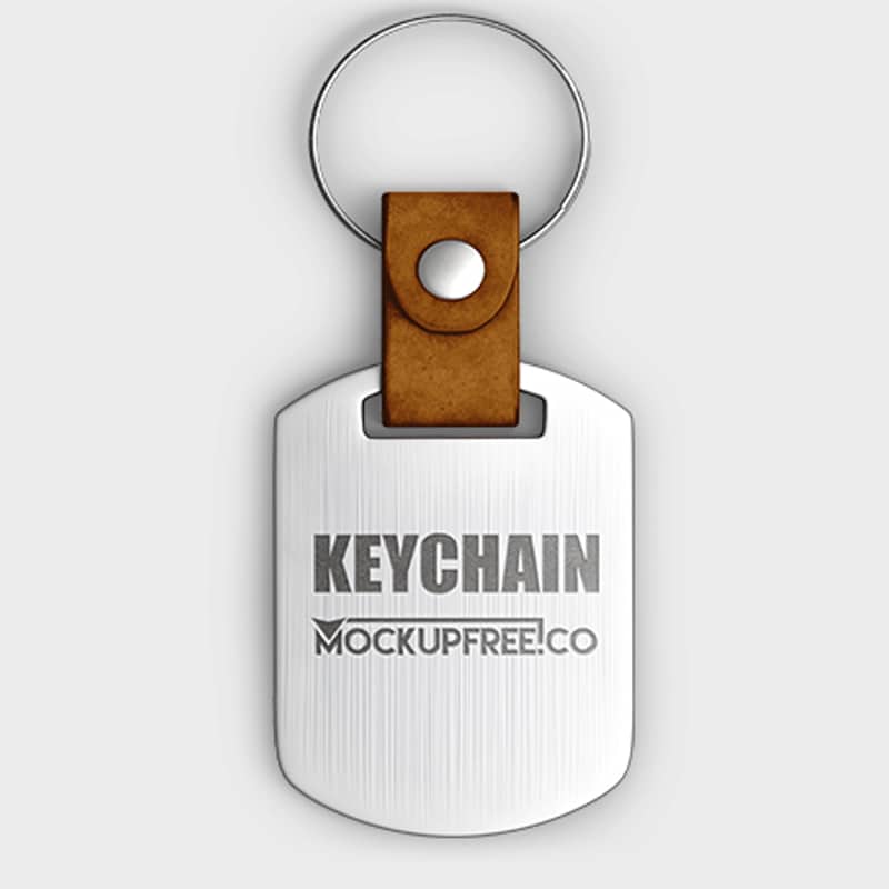 Free Keychain PSD Mockup