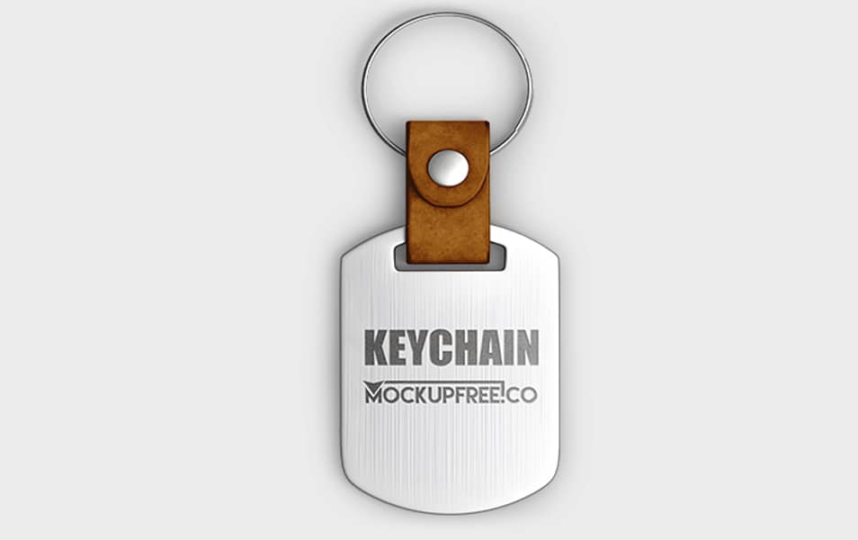 Free Keychain PSD Mockup