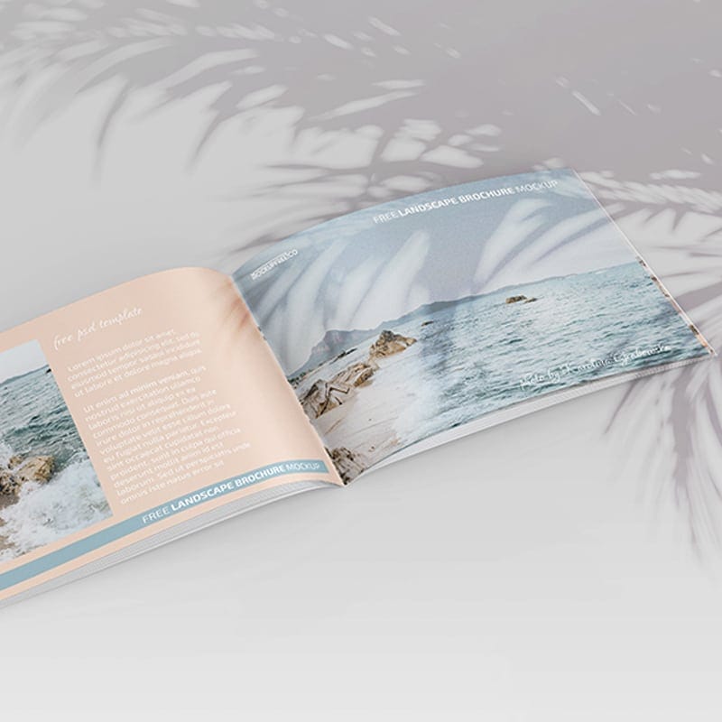 Free Landscape Brochure Mockup in PSD