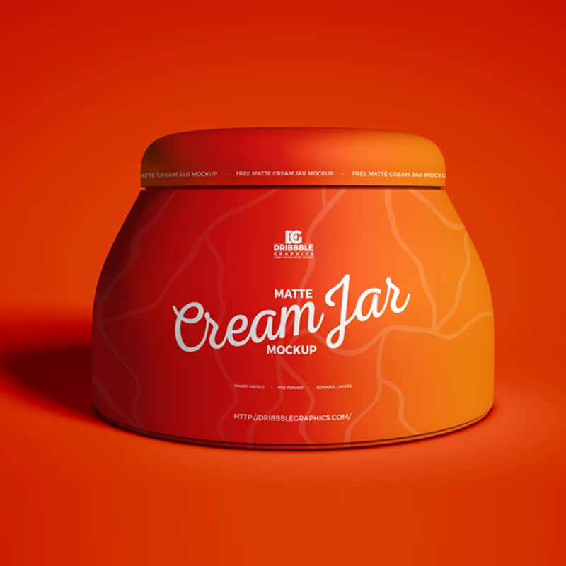 Free Matte Cream Jar Mockup