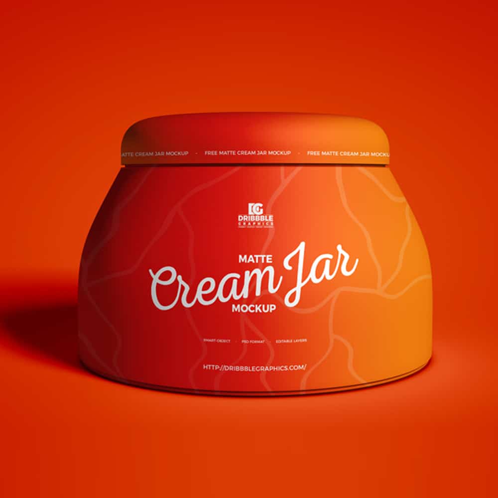 Free Matte Cream Jar Mockup
