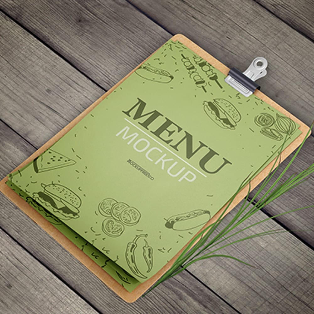 Free Menu Mockup in PSD