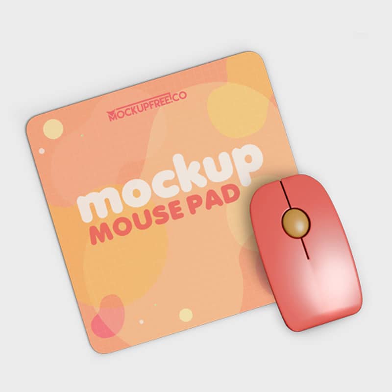 Free Mouse Pad Set Mockup in PSD