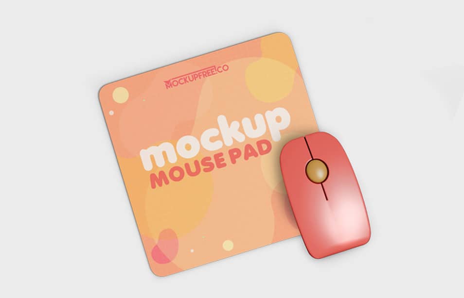 Free Mouse Pad Set Mockup in PSD