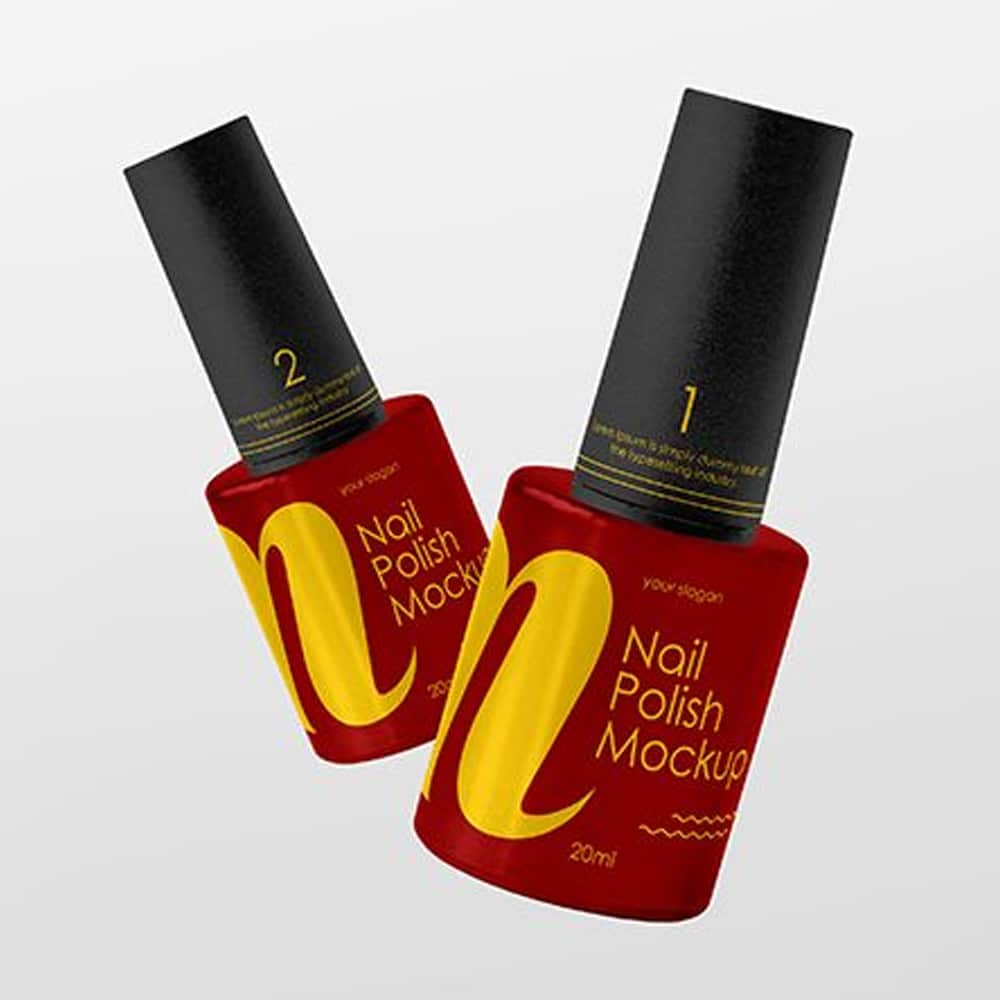 Free Nail Polish Bottle Mockup