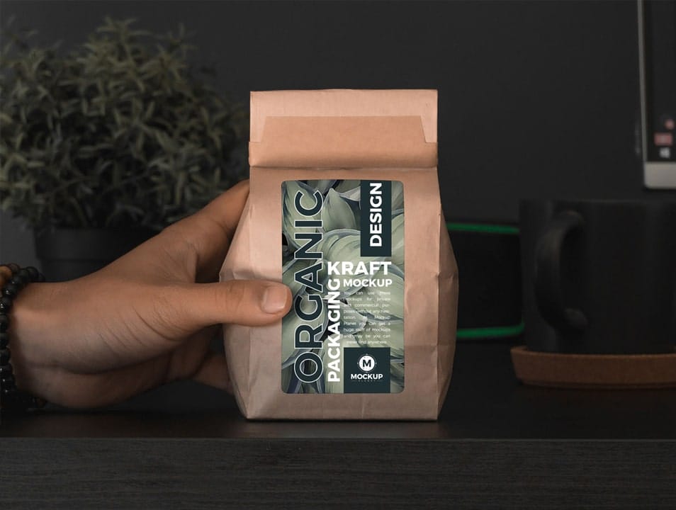 Free Organic Kraft Packaging Mockup Design