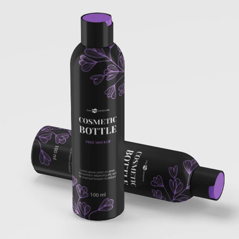 Free PSD Cosmetic Bottle Mockup Set