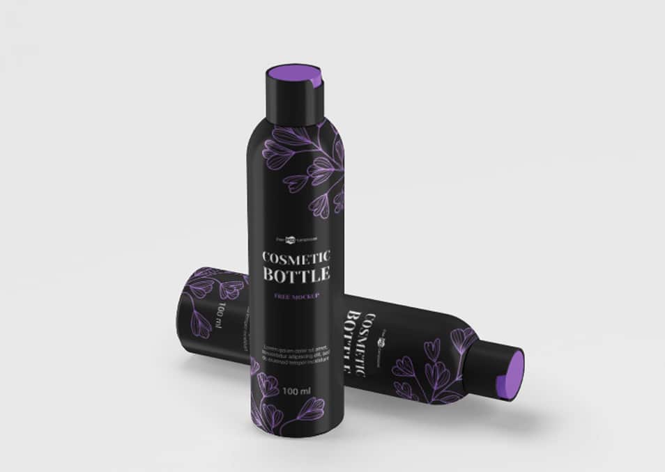 Free PSD Cosmetic Bottle Mockup Set