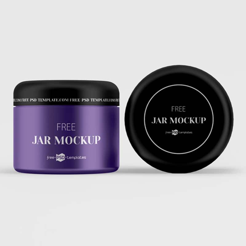 Free PSD Cosmetic Jar Mockup Set