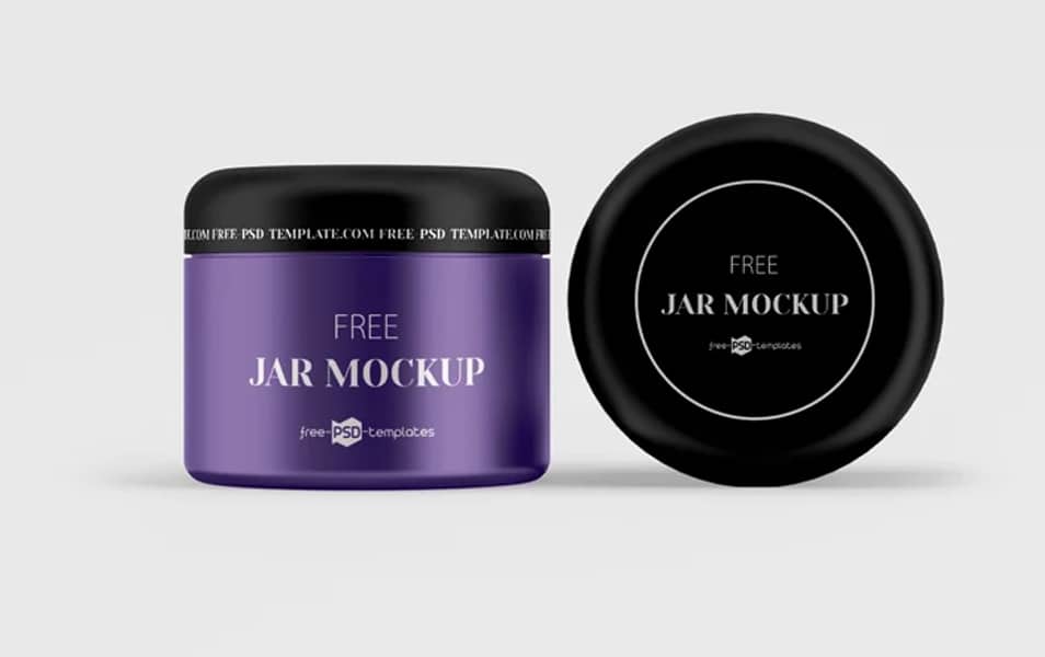 Free PSD Cosmetic Jar Mockup Set