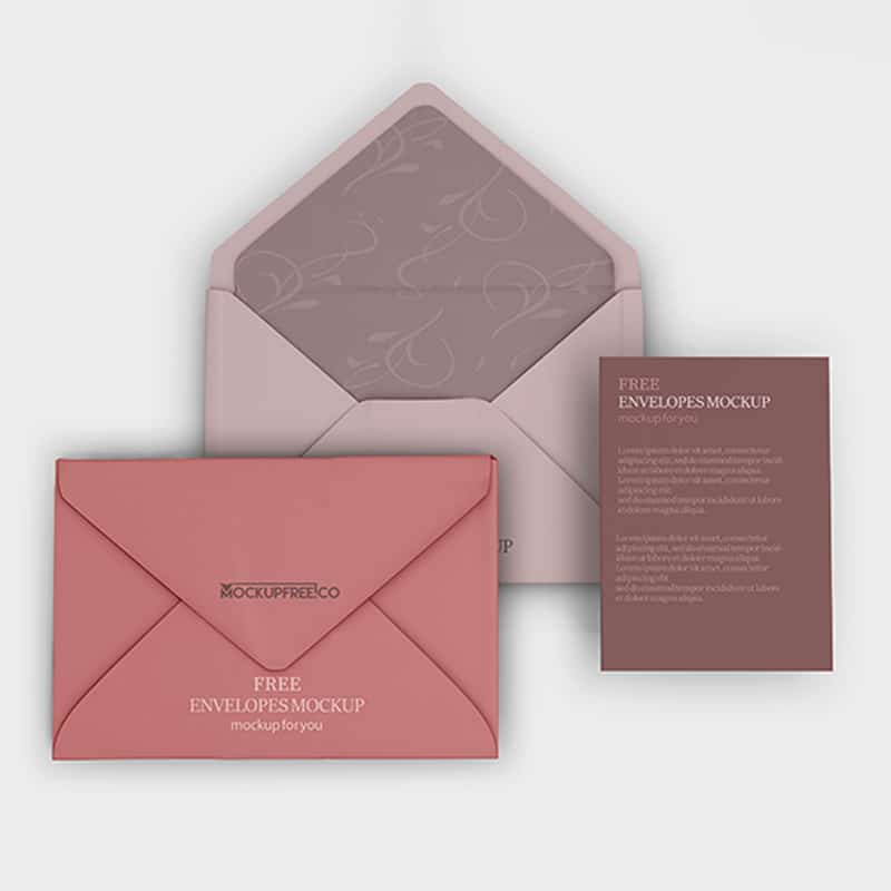 Free PSD Envelopes Mockup Templates