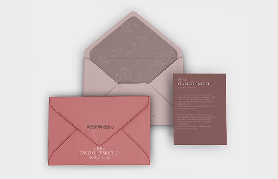 Free PSD Envelopes Mockup Templates