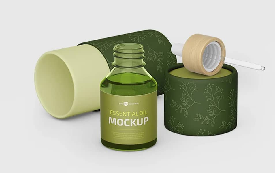 Free PSD Essential Oil Mockup Template