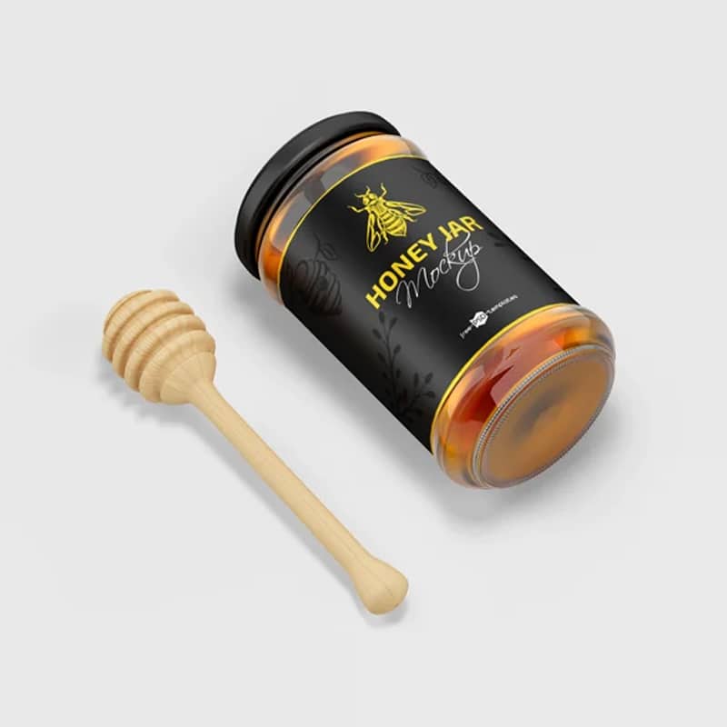 Free PSD Honey Jar Mockup Set