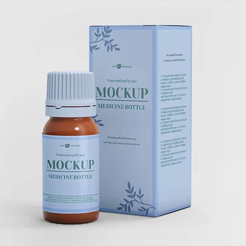 Free PSD Medicine Bottle Mockup Template