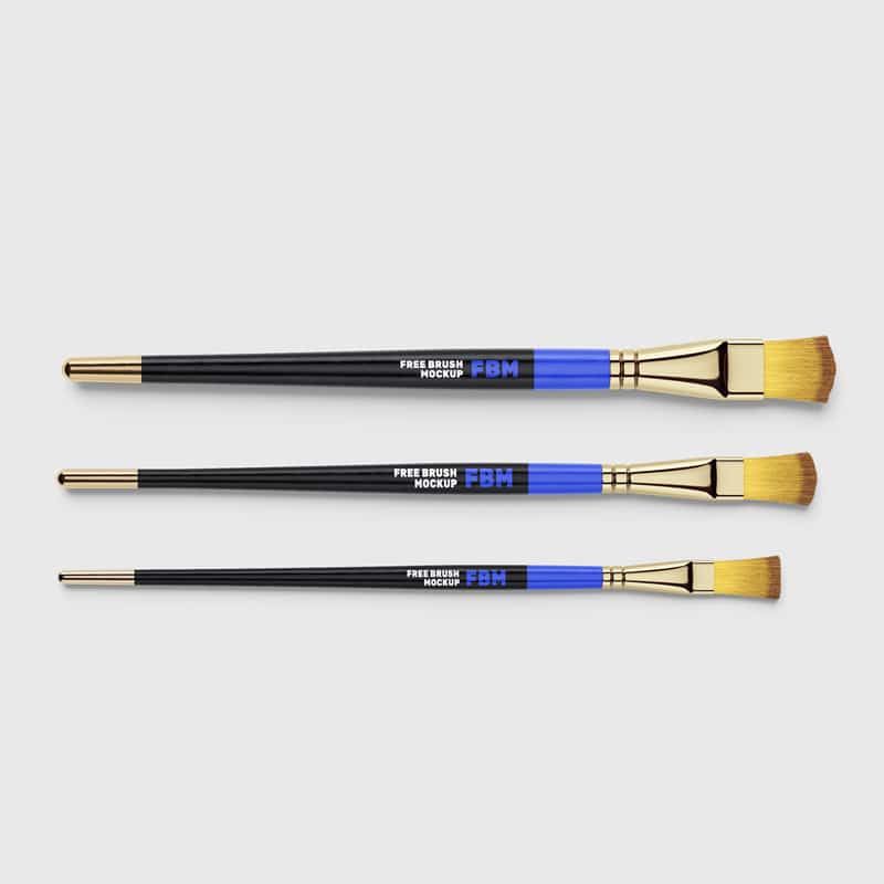 Free Paint Brushes Mockup